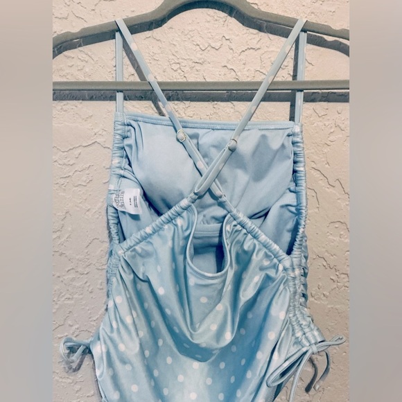 Wild Fable Light Blue Polka Dot One- Piece Swimsuit - Picture 7 of 10